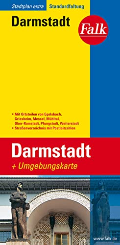 Falk Stadtplan Extra Standardfaltung Darmstadt