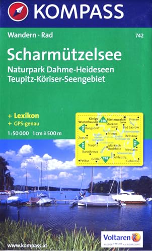 Scharmützelsee: Naturpark Dahme, Heideseen Teupitz, Köriser Seengebiet: 1:50.000. Wander- und Bikekarte. GPS-genau