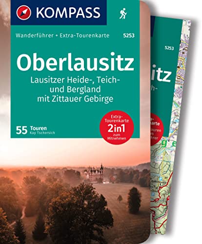 KOMPASS Wanderführer Oberlausitz, Lausitzer Heide-, Teich- und Bergland, mit Zittauer Gebirge, 55 Touren mit Extra-Tourenkarte: GPS-Daten zum Download