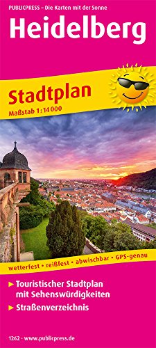 Heidelberg: Touristischer Stadtplan mit Sehenswürdigkeiten und Straßenverzeichnis. 1:14000 (Stadtplan: SP)