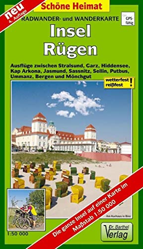 Radwander- und Wanderkarte Insel Rügen: Ausflüge zwischen Stralsund, Garz, Hiddensee, Kap Arkona, Jasmund, Sassnitz, Sellin, Putbus, Ummanz, Bergen ... einer Karte mit Begleitheft. (Schöne Heimat)