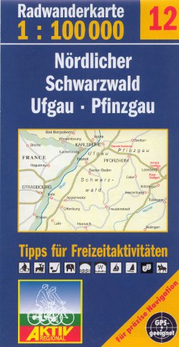 Fahrradkarte Radkarte Nördlicher Schwarzwald - Ufgau - Pfinzgau - 1:100.000