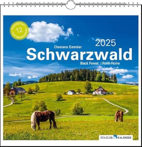 Schwarzwald 2025: Postkarten-Tischkalender